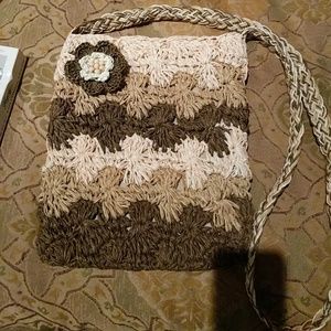 Raffia type crocheted bag